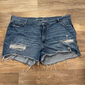 Old Navy Blue Distressed Jean Shorts